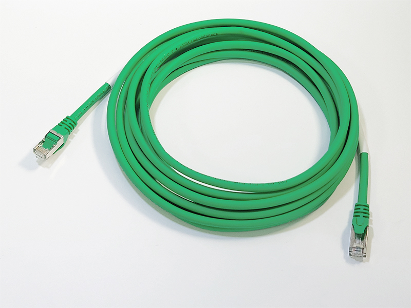 NETWORK LAN PATCH CABLE CAT6A ETHERNET PROFINET RJ45 PLUG LSZH GREEN CABLE ASSEMBLY