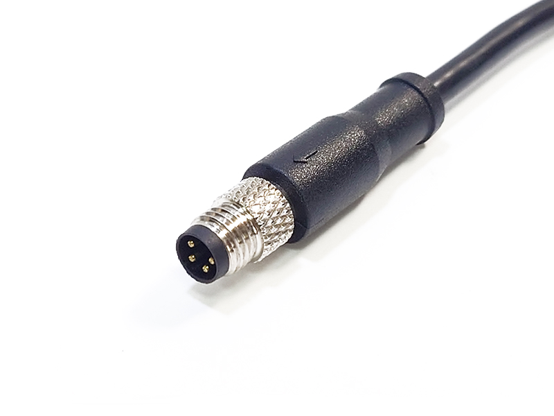 SENSOR CONNECTOR M8 PLUG 4POS MALE CABLE ASSEMBLY IP67 WATERPROOF
