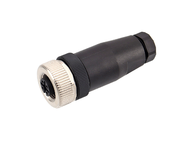 A CODE M12 SENSOR CONNECTOR FEMALE FIELD INSTALLATION SOCKET STRAIGHT