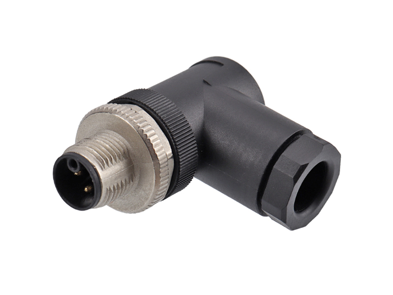 K CODE M12 POWER CONNECTOR MALE FIELD INSTALLATION PLUG RIGHT ANGLE