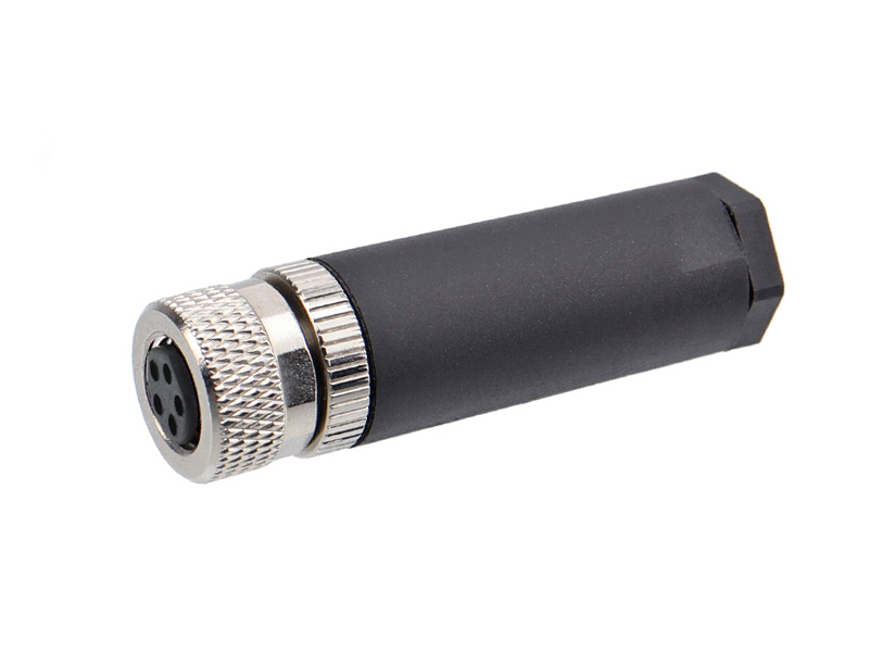 M8 CONNECTOR B CODE SOCKET FIELD INSTALLATION 5PIN FEMALE SOLDER PINS STRAIGHT